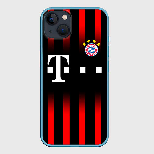 Чехол iPhone 14 Plus FC Bayern Munchen / 3D-Голубой – фото 1