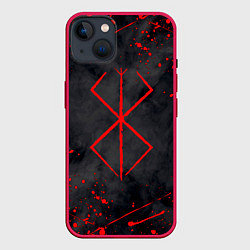 Чехол для iPhone 14 Plus BERSERK БЕРСЕРК КЛЕЙМО, цвет: 3D-малиновый
