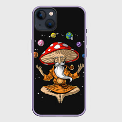 Чехол для iPhone 14 Plus Космический Гриб Волшебник, цвет: 3D-серый