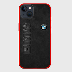 Чехол для iPhone 14 Plus BMW LOGO AND INSCRIPTION, цвет: 3D-красный