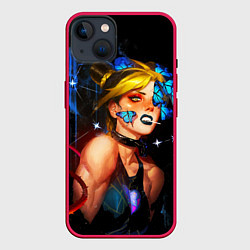 Чехол для iPhone 14 Plus Jojo Stone Ocean Jolyne cujoh, цвет: 3D-малиновый