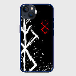 Чехол для iPhone 14 Plus БЕРСЕРК - КЛЕЙМО ЖЕРТВЫ, цвет: 3D-тёмно-синий