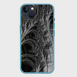 Чехол для iPhone 14 Plus Абстрактный фрактальный паттерн Abstract Fractal p, цвет: 3D-голубой