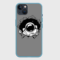 Чехол для iPhone 14 Plus Брешь Космоса, цвет: 3D-голубой