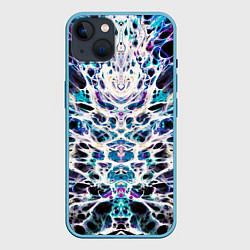 Чехол для iPhone 14 Plus Dark Web, цвет: 3D-голубой