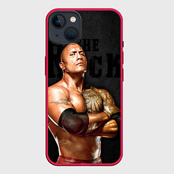 Чехол для iPhone 14 Plus Dwayne - Johnson, цвет: 3D-малиновый