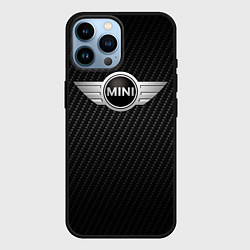 Чехол для iPhone 14 Pro Max MINI COOPER CARBON, цвет: 3D-черный