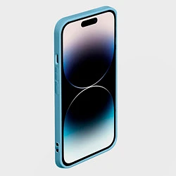 Чехол для iPhone 14 Pro Max Ковер на стене, цвет: 3D-голубой — фото 2