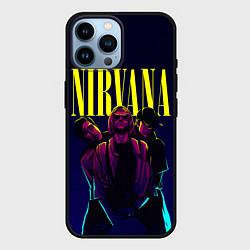 Чехол для iPhone 14 Pro Max Nirvana Neon, цвет: 3D-черный