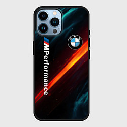 Чехол для iPhone 14 Pro Max BMW M PERFORMANCE NEON БМВ М НЕОН, цвет: 3D-черный