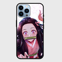 Чехол для iPhone 14 Pro Max Незуко Камадо Nezuko, цвет: 3D-черный