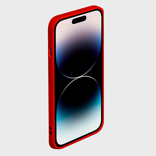 Чехол iPhone 14 Pro Max JOJOS BIZARRE ADVENTURE БРЫЗГИ КРАСОК СИМВОЛЫ / 3D-Красный – фото 2