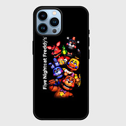 Чехол для iPhone 14 Pro Max Five Nights at Freddys - FNAF - персонажи игры, цвет: 3D-черный