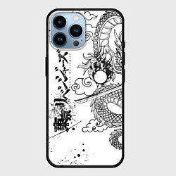 Чехол для iPhone 14 Pro Max ТОКЙИСКИЕ МСТИТЕЛИ ЧЁРНО БЕЛЫЙ TOKYO REVENGERS, цвет: 3D-черный