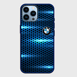 Чехол для iPhone 14 Pro Max BMW texture, цвет: 3D-тёмно-синий