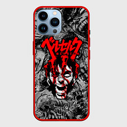 Чехол для iPhone 14 Pro Max Ярость Гатса : Берсерк, цвет: 3D-красный
