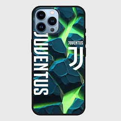 Чехол для iPhone 14 Pro Max Juventus green neon, цвет: 3D-черный