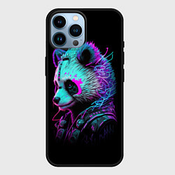Чехол для iPhone 14 Pro Max Панда киберпанк, цвет: 3D-черный