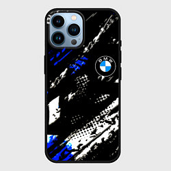 Чехол для iPhone 14 Pro Max BMW stripes color auto sport, цвет: 3D-черный