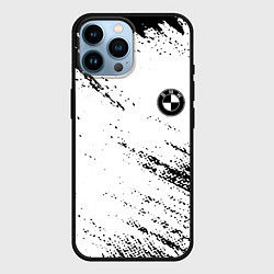 Чехол для iPhone 14 Pro Max BMW краски текстура брызги, цвет: 3D-черный