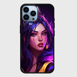 Чехол для iPhone 14 Pro Max League of Legends Kaisa Kda style, цвет: 3D-черный