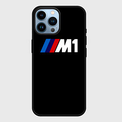 Чехол для iPhone 14 Pro Max BMW m1 logo, цвет: 3D-черный