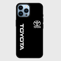Чехол для iPhone 14 Pro Max Toyota logo white steel, цвет: 3D-черный