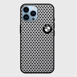 Чехол для iPhone 14 Pro Max BMW carbon steel auto, цвет: 3D-черный