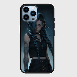 Чехол для iPhone 14 Pro Max Джинкс в реалистичном стиле, цвет: 3D-черный