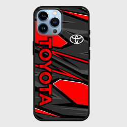 Чехол для iPhone 14 Pro Max Toyota - красная абстракция, цвет: 3D-черный