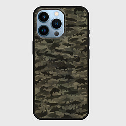 Чехол для iPhone 14 Pro Камуфляж рыбака, цвет: 3D-черный
