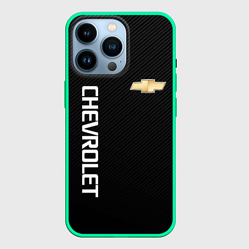 Чехол iPhone 14 Pro Chevrolet / 3D-Мятный – фото 1