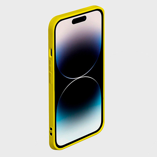 Чехол iPhone 14 Pro BMW БМВ РАЗРЕЗАННОЕ ЛОГО / 3D-Желтый – фото 2