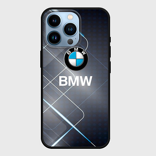 Чехол iPhone 14 Pro BMW Logo / 3D-Черный – фото 1