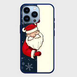Чехол для iPhone 14 Pro Привет Дед Мороз, цвет: 3D-тёмно-синий