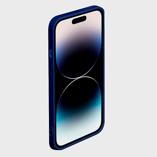 Чехол iPhone 14 Pro Привет Дед Мороз / 3D-Тёмно-синий – фото 2