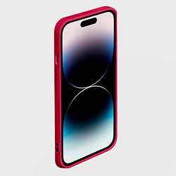 Чехол для iPhone 14 Pro БМВ Черно-белый логотип, цвет: 3D-малиновый — фото 2