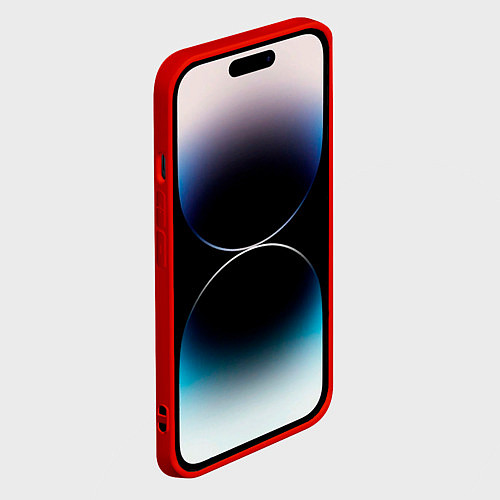 Чехол iPhone 14 Pro Новогодняя композиция - Черный фон / 3D-Красный – фото 2