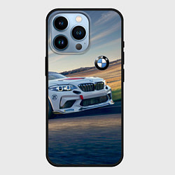 Чехол для iPhone 14 Pro Мощная бэха на трассе, цвет: 3D-черный