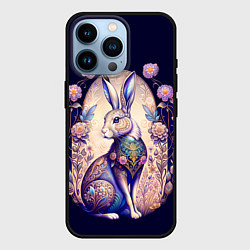 Чехол для iPhone 14 Pro Мистический заяц, цвет: 3D-черный