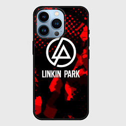 Чехол для iPhone 14 Pro Linkin park краски текстуры, цвет: 3D-черный