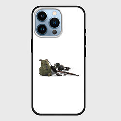 Чехол для iPhone 14 Pro Предметы PUBG, цвет: 3D-черный