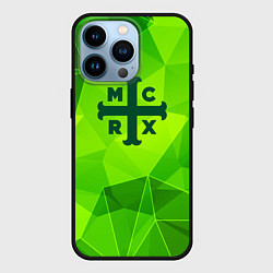 Чехол для iPhone 14 Pro My Chemical Romance green poly, цвет: 3D-черный