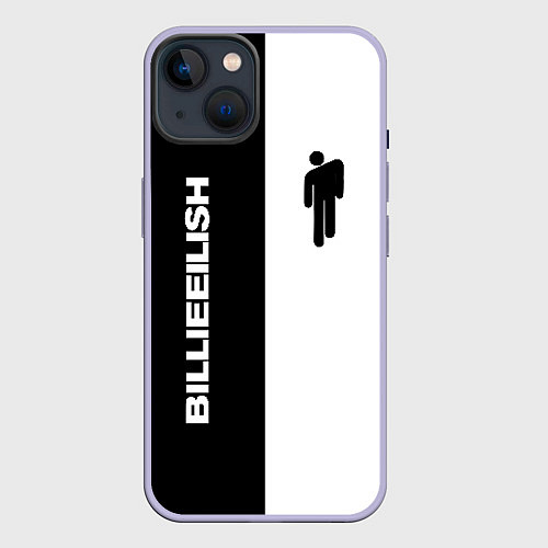 Чехол iPhone 14 BILLIE EILISH / 3D-Светло-сиреневый – фото 1