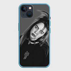 Чехол для iPhone 14 BILLIE EILISH, цвет: 3D-голубой
