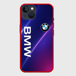 Чехол для iPhone 14 BMW, цвет: 3D-красный