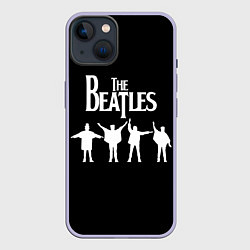 Чехол для iPhone 14 Beatles, цвет: 3D-светло-сиреневый