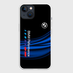 Чехол для iPhone 14 BMW, цвет: 3D-белый