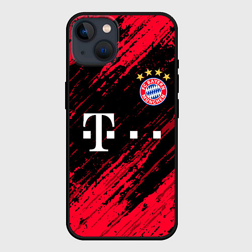 Чехол iPhone 14 BAYERN MUNCHEN БАВАРИЯ / 3D-Черный – фото 1