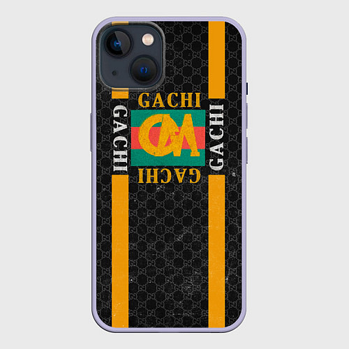 Чехол iPhone 14 Gachi Gucci / 3D-Светло-сиреневый – фото 1